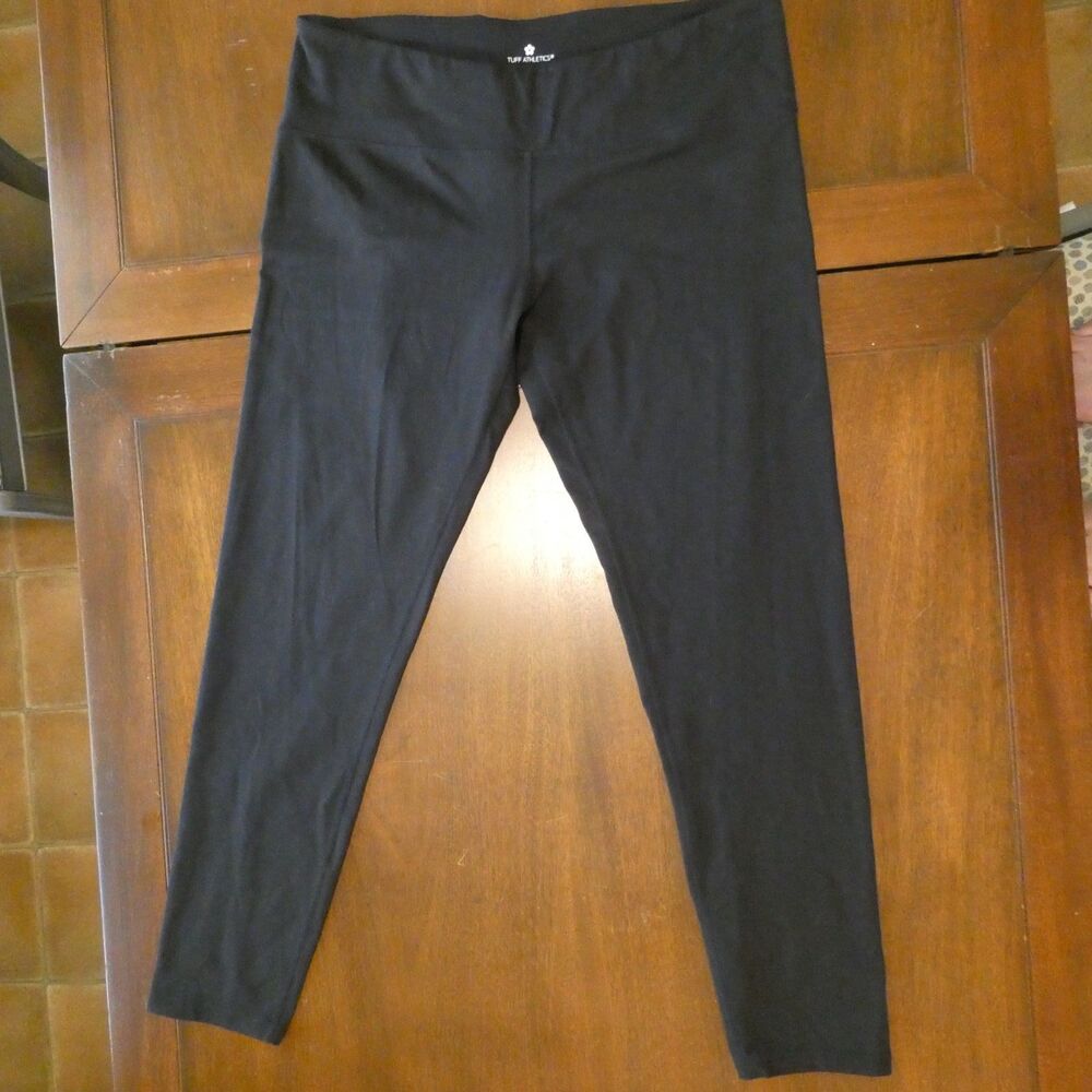 Tuff Athletics XL Black Full Length Leggings High Rise Worn Once Excellent